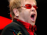 Elton John performing live in concert during his 'Red Piano Tour' at the Ahoy Stadium. Rotterdam, The Netherlands.