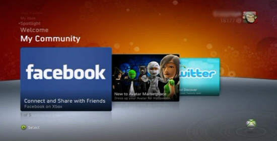 Gaming Gallery: Facebook Xbox Dashboard Update
