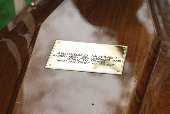 Archie's coffin