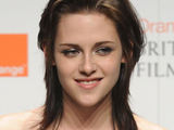 Twilight star Kristen Stewart posing with the Rising Star Award she won at last nights Orange British Academy Film Awards held in London, England