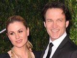 True Blood star couple Anna Paquin and Stephen Moyer attending the Vanity Fair pre-Oscar party held at the Sunset Tower Hotel in Hollywood, California