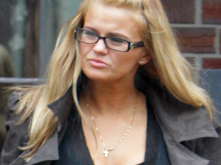 Kerry Katona leaving her home. Cheshire, England.