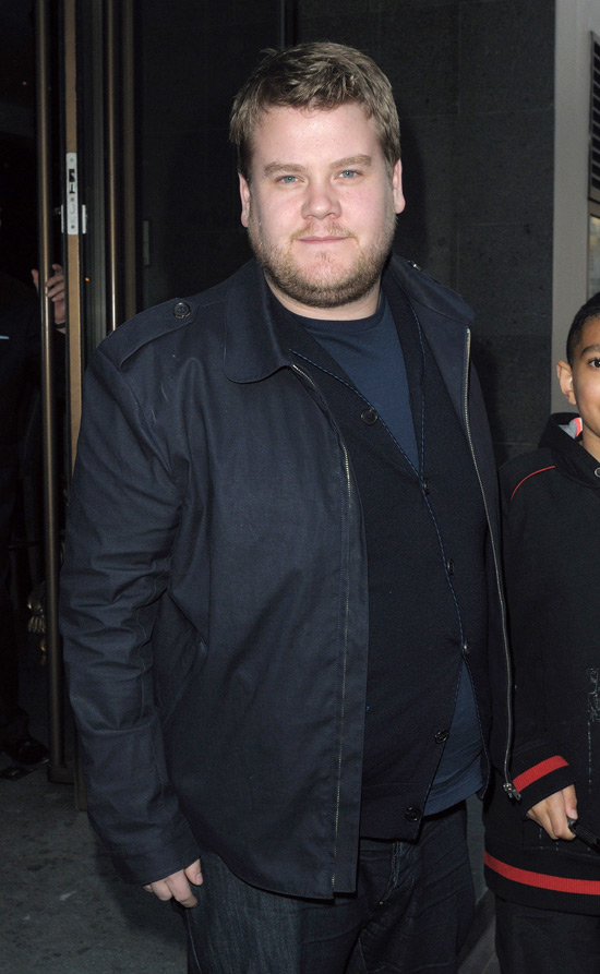 James Corden outside the May Fa...