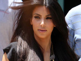 Kim Kardashian leaving an office building where she attended a business meeting, Los Angeles
