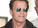 Arnold Schwarzenegger and friends in Beverly Hills