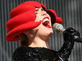 Paloma Faith performing at  the T in the Park 2010 music festival at Balado