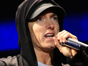 Eminem performing at the T In The Park 2010 Music Festival