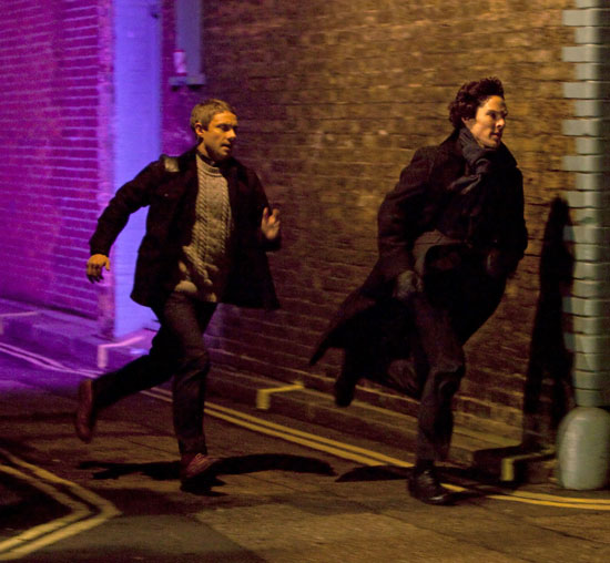 Watson and Holmes running