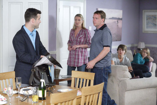 Mr Allcock arrives at the Beale's house and says that inconsistencies have been noticed in Lucy's results.