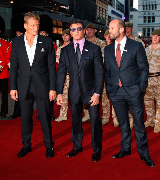 Dolph Lundgren, Sylvester Stallone and Jason Statham