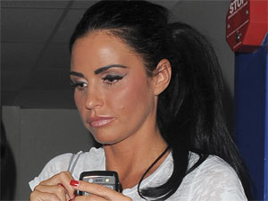 Katie Price aka Jordan leaving the Riverside Studios in London, England