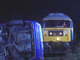 Disaster strikes when the boys crash onto a train track