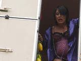 In the Square, Zainab tricks Greg into removing the caravan with his crane - inside the caravan, Kat is in her lingerie waiting for Alfie.