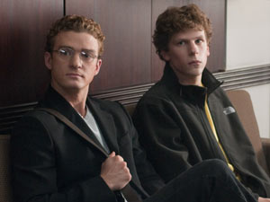 Justin Timberlake and Jesse Eisenberg in The Social Network