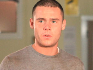 Aaron in the train crash aftermath on Emmerdale