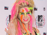 Ke$ha making a memorable appearance at the press room of the MTV Europe Music Awards