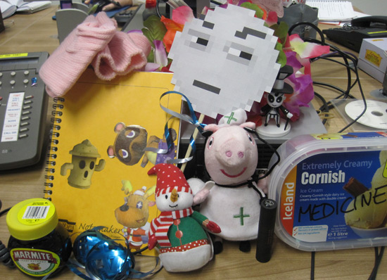 Phil's desk of fun