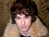 Luke Pritchard of The Kooks arrives at Dean Street Studios to record 'Cage Against the Machine'