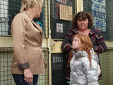 At the Butcher's, Tiffany has wet the bed and not wanting anyone to know she sneaks off to the launderette.