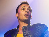 Aston Merrygold of JLS in concert with the band at Londons Wembley Arena
