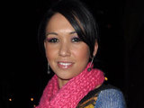 Singer Jodie Connor outside the BBC Radio 1 studios, London