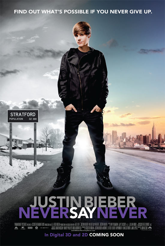 justin bieber concert poster. Justin Bieber in Never Say