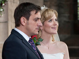 Leanne and Peter as the ceremony is starting