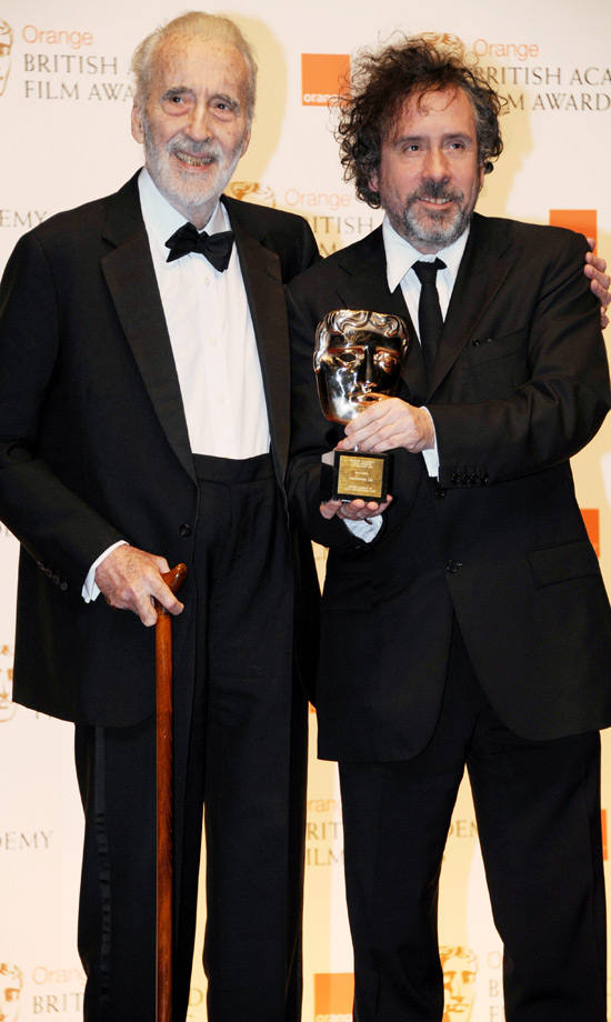 Christopher Lee and Tim Burton.