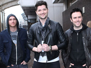 The Script outside the ITV studios in London