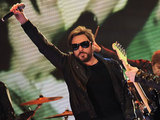 Duran Duran perform on the Italian TV show 'Quelli che il calcio'