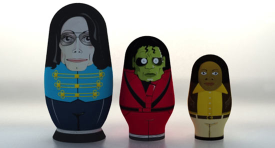 Michael Jackson Russian dolls