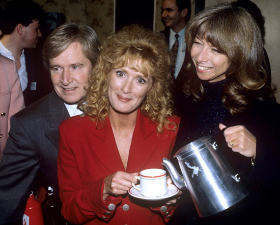 Callard with Helen Worth and William Roache