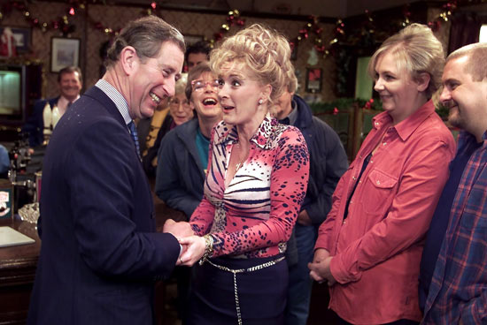 Prince Charles visited the set