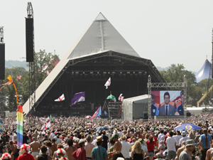 The Pyramid Stage at Glastonbury