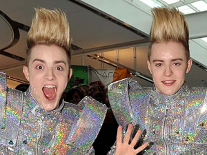 Jedward at Dublin airport on their way to Germany for the 'Eurovision Song Contest'