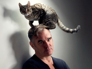 Morrissey with a cat