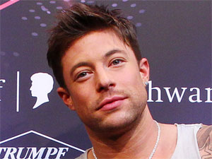 Boy band Blue attending a Eurovision Song Contest press conference held in Germany