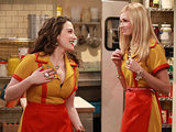 Max (Kat Dennings) and Caroline (Beth Behrs) from '2 Broke Girls'