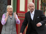 As Eddie knocks on the Vic's door he sees Amy in the road about to get hit by Carol's car.