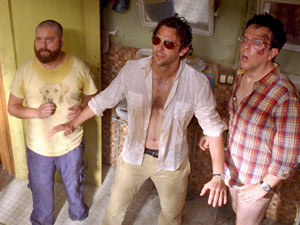 Zack Galifianakis, Bradley Cooper and Ed Helms in 'The Hangover: Part II'