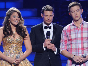 Lauren Alaina, Ryan Seacrest and Scotty McCreery