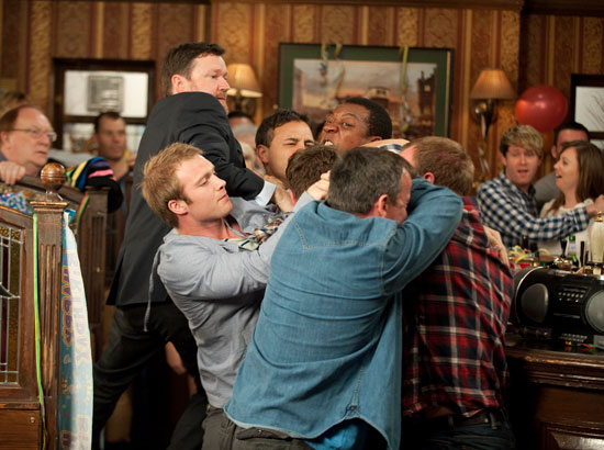 Chris and Frank kick off in the Rovers