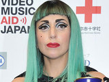 Lady Gaga attends an MTV Video Music Aid Japan Press Conference