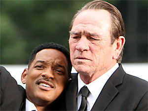 Will Smith and Tommy Lee Jones are spotted shooting on location in New York City for the third instalment of the 'Men In BlackĀ franchise
