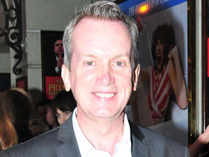 Frank Skinner arriving at the opening show of 'Meow Meow - In Concert'