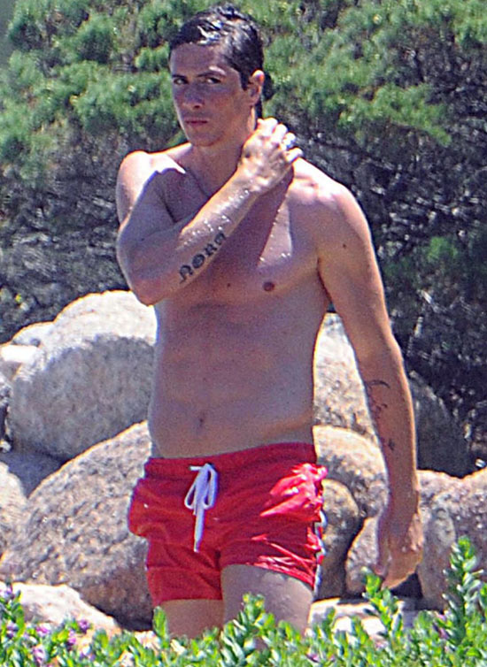 Fernando Torres on holiday in Italy Rex Features Olycom SPA