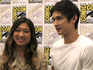 Jenna Ushkowitz and Harry Shum Jr. at Comic-Con