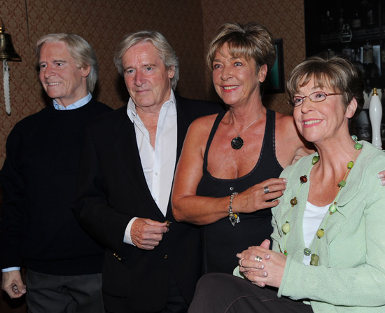 William Roach and Anne Kirkbride with their waxworks at Tussauds Blackpool