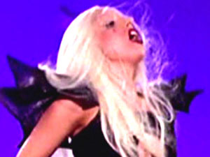 Lady GaGa performing on 'Jimmy Kimmel Live'