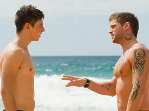 Dan Ewing ((Heath Braxton) and Lincoln Younes (Casey Braxton)